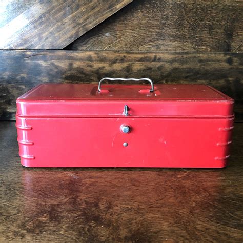 vintage small metal box|vintage metal storage box.